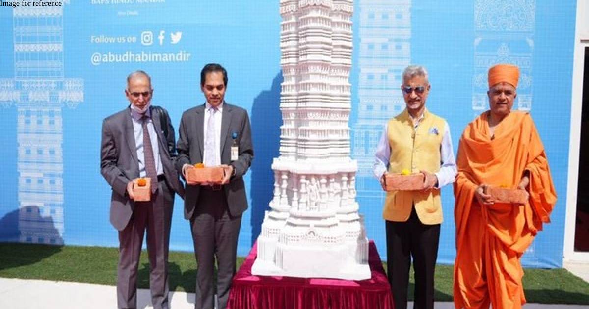 Jaishankar visits under construction first Hindu temple in Abu Dhabi